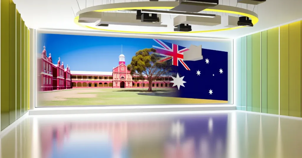 Students collaborating in an international education setting